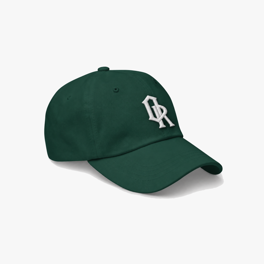 Spruce green classic cap with a white embroidered 'OR' logo on the front, set against a plain light gray background.