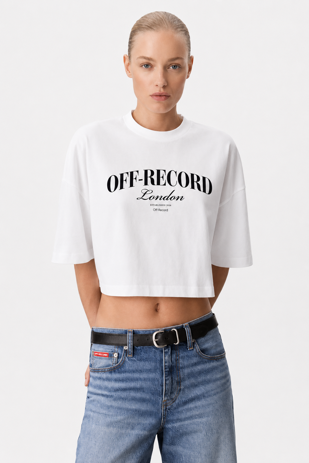 Cropped Varsity Logo T-Shirt