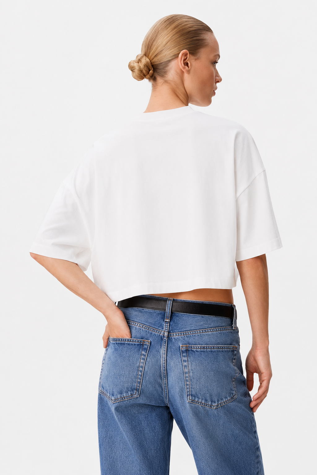 Cropped Varsity Logo T-Shirt
