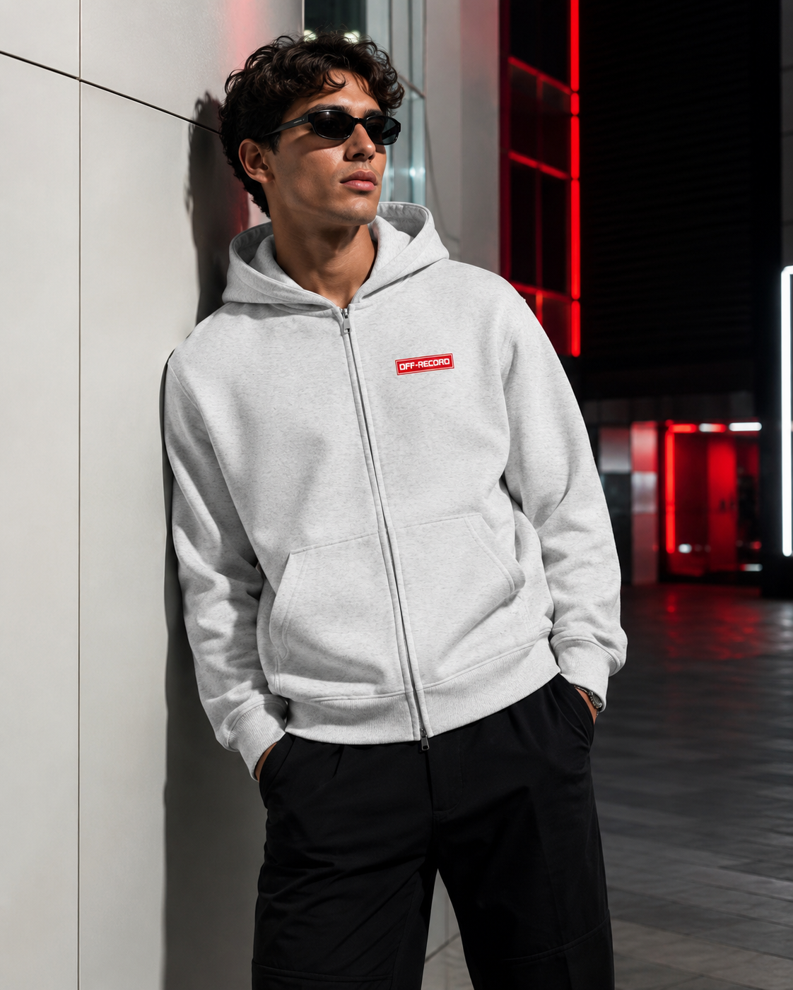 Stamp Logo Zip Hoodie