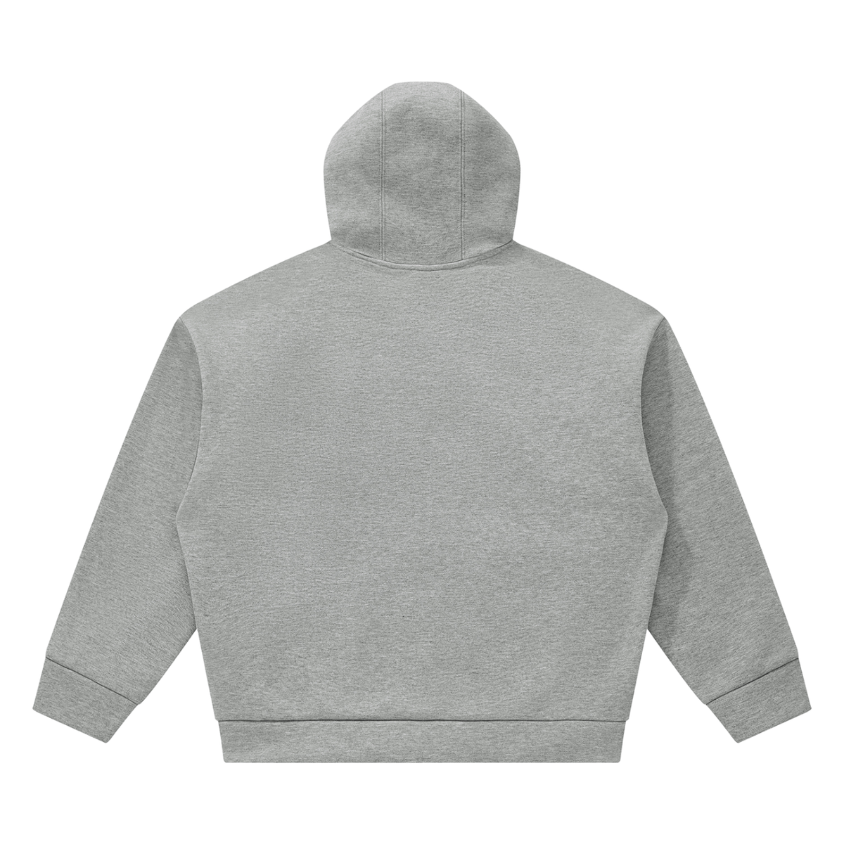 Flower Grey pullover hoodie shown from the back, displayed on a clean white background.