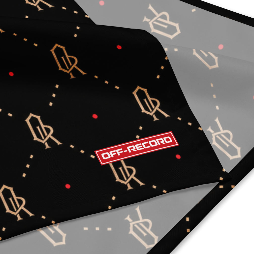 All-over Print Bandana Black and Gold - Off-Record®