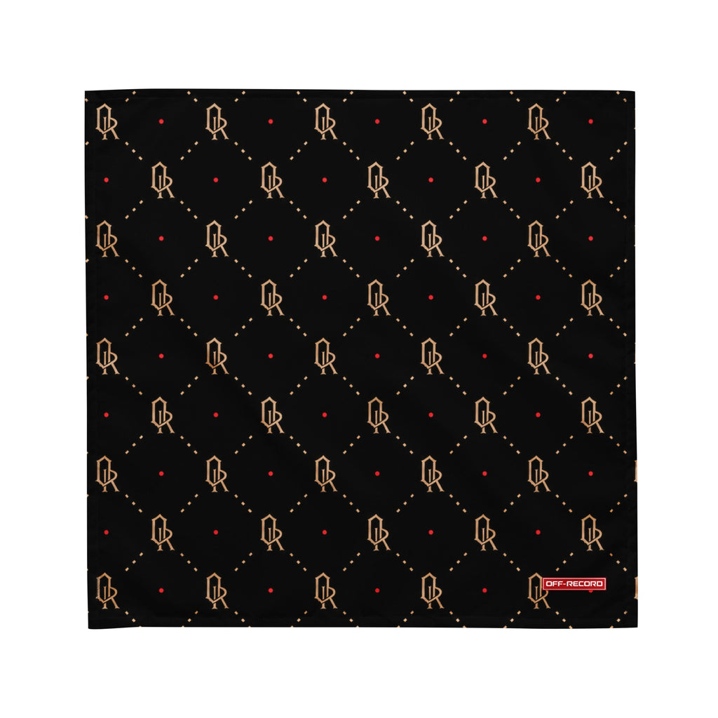 All-over Print Bandana Black and Gold - Off-Record®