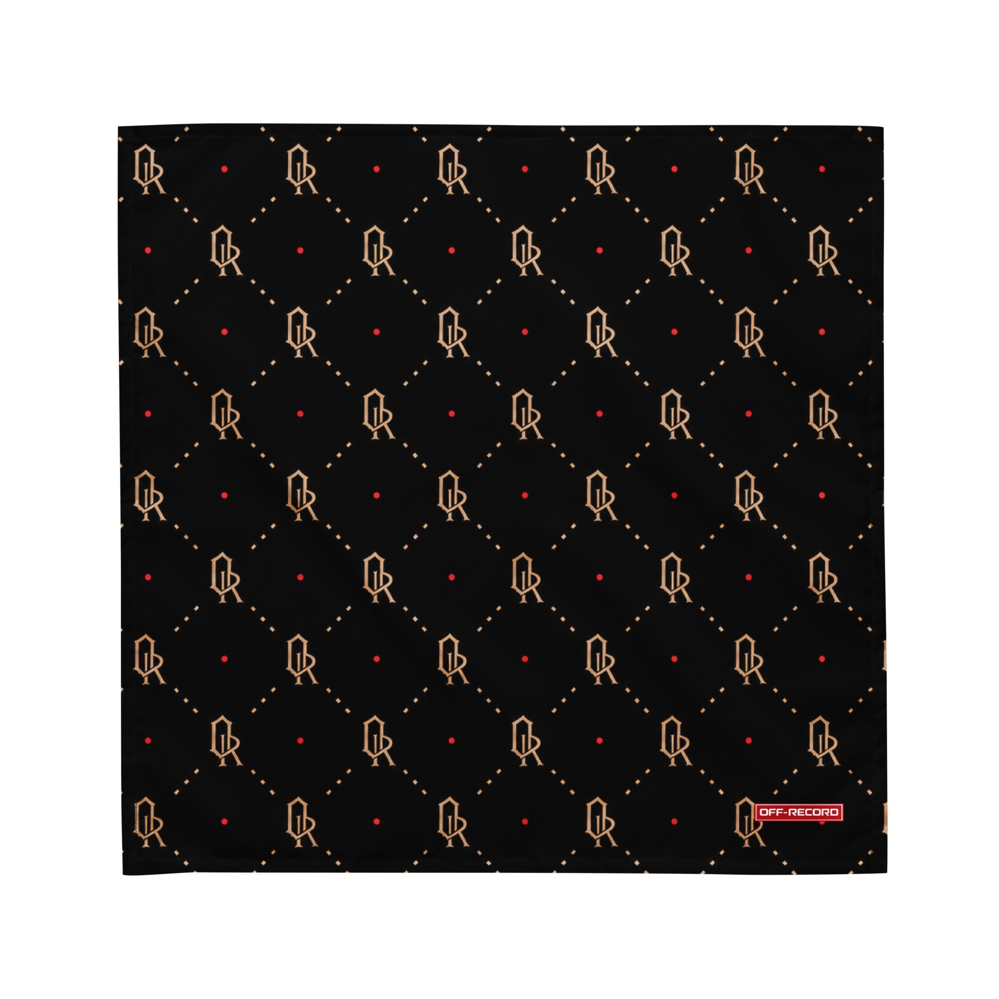 All-over Print Bandana Black and Gold - Off-Record®