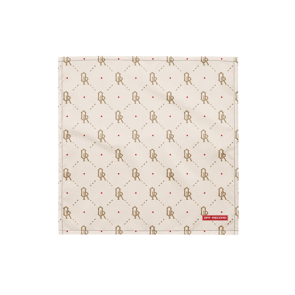 All-over Print Bandana Cream and Gold - Off-Record®