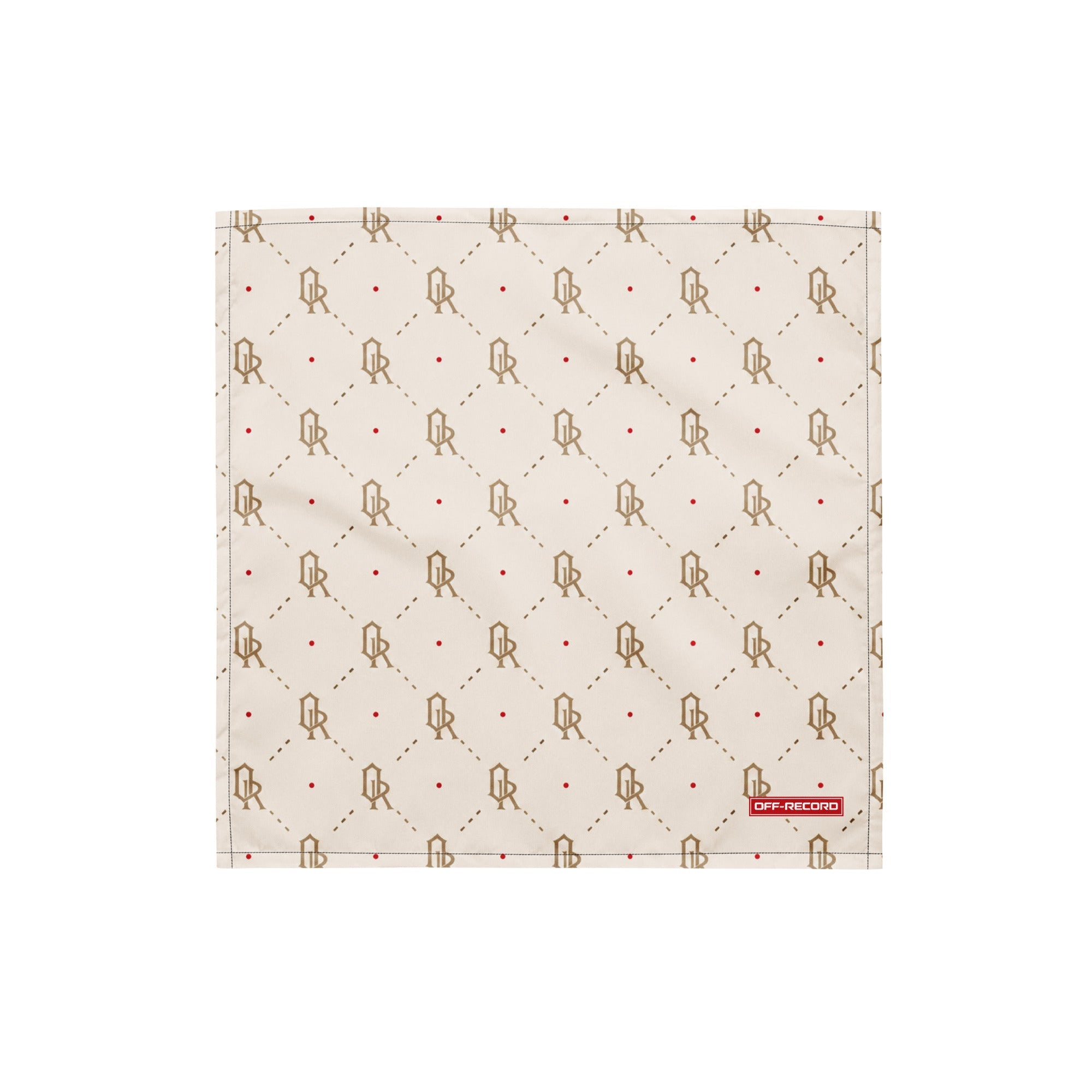 All-over Print Bandana Cream and Gold - Off-Record®