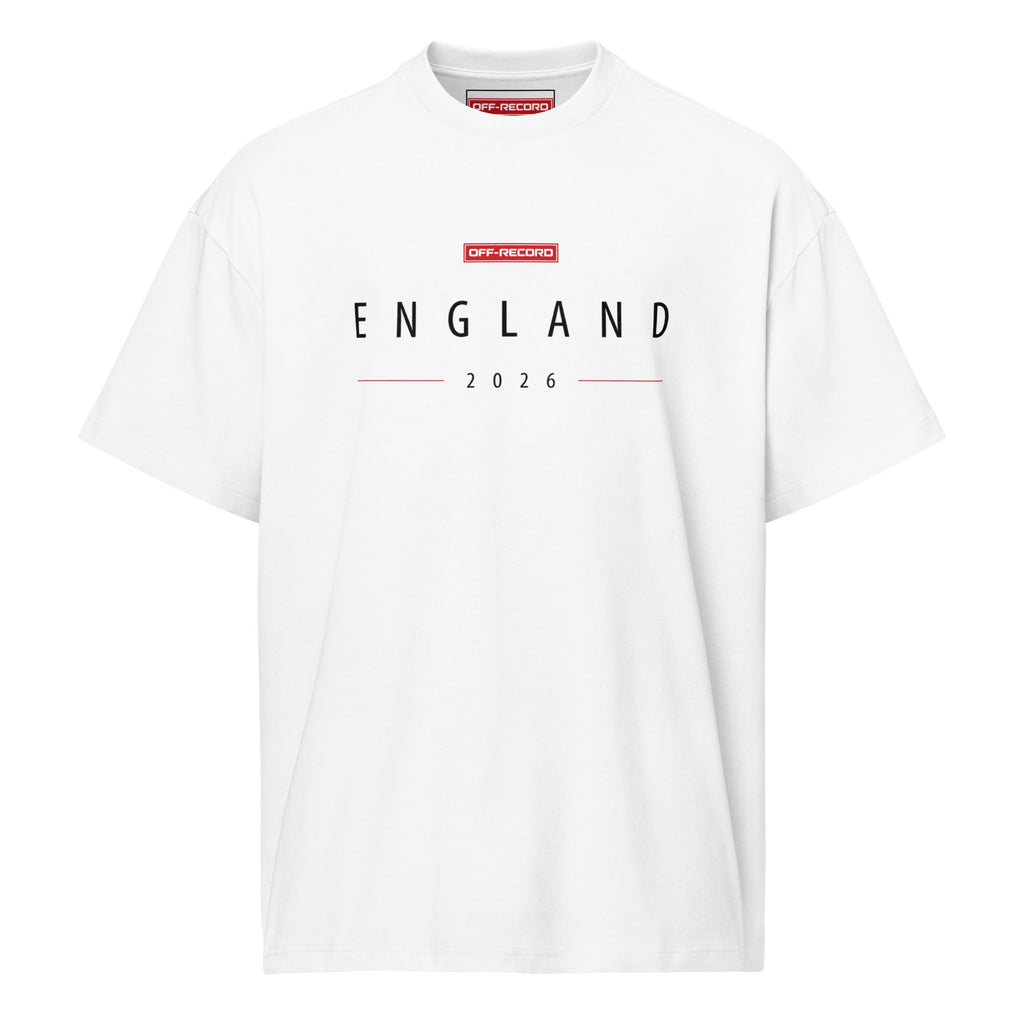 England 2026 Box Tee - Off - Record