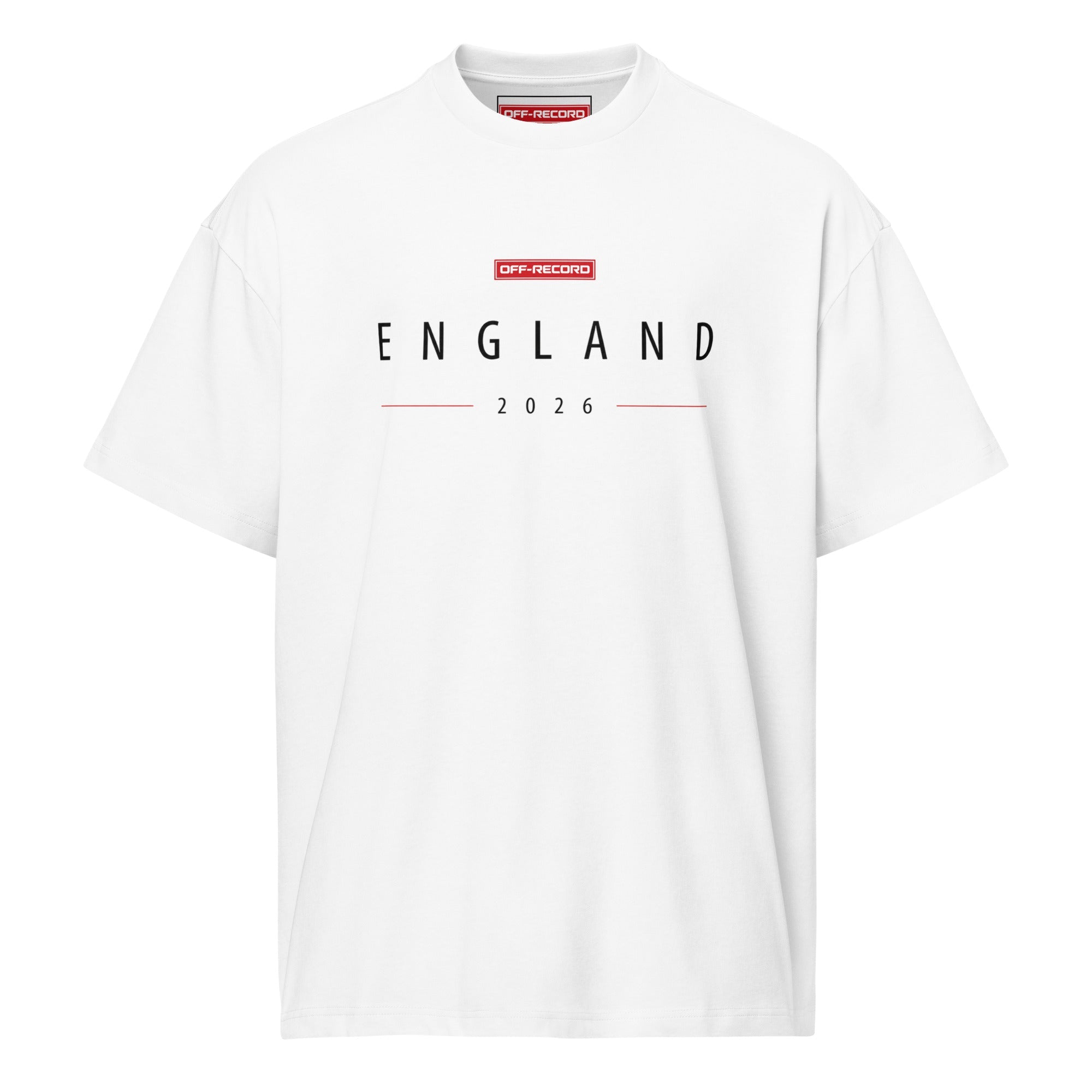 England 2026 Box Tee - Off - Record