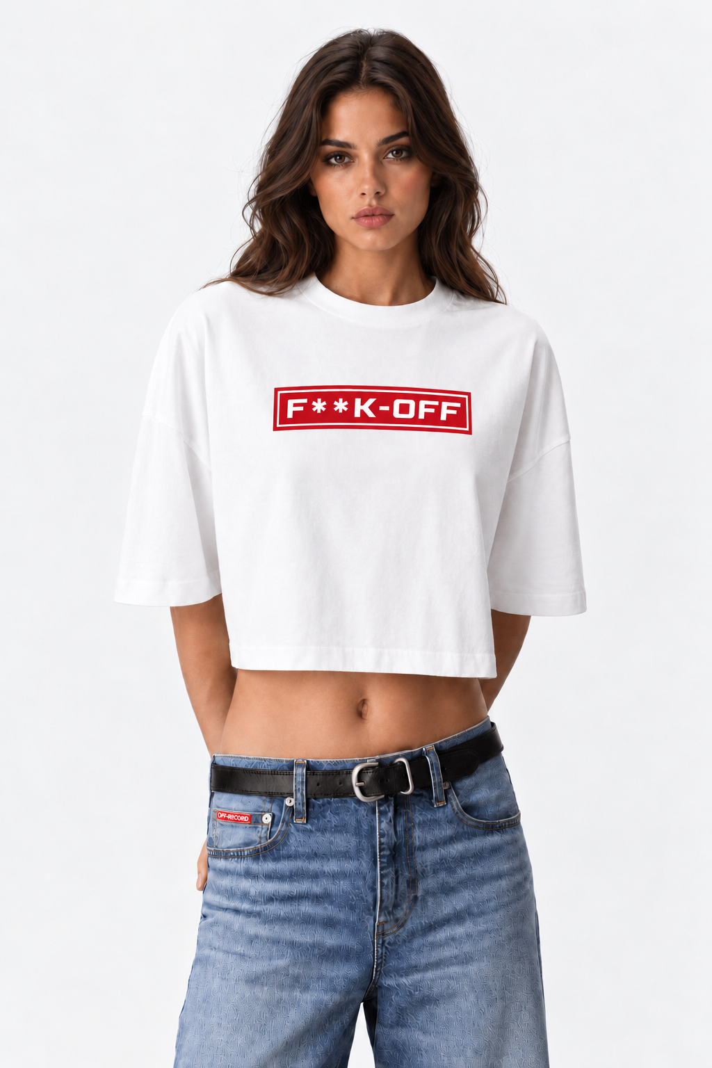 Cropped F**K-OFF Logo T-Shirt