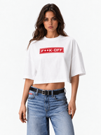 Cropped F**K-OFF Logo T-Shirt