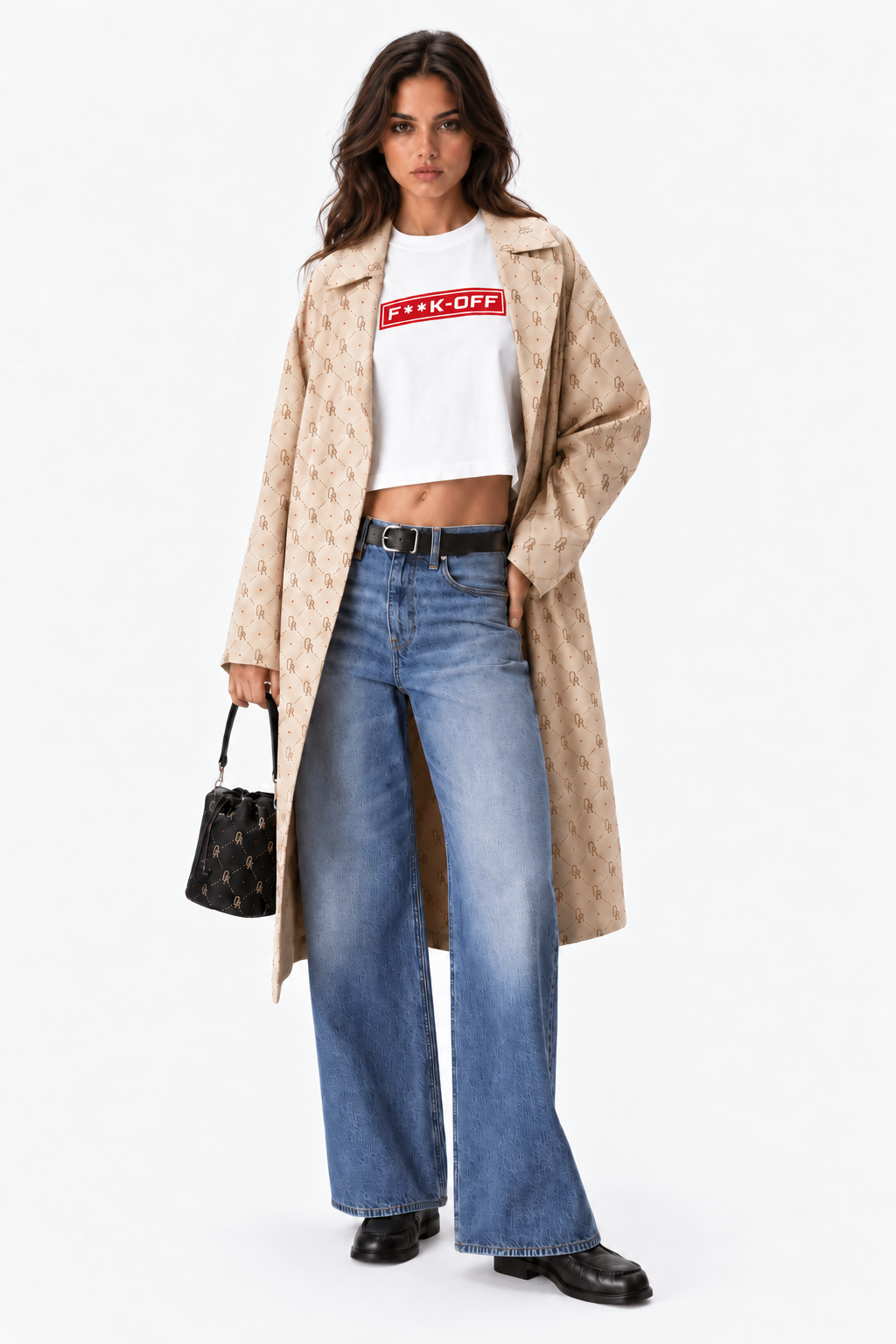 Cropped F**K-OFF Logo T-Shirt
