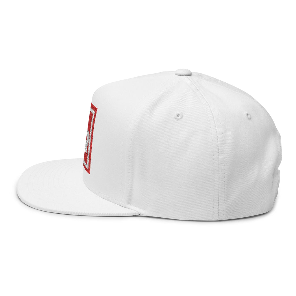 O - R Stamp Logo Flat Peak Cap - Off - Record