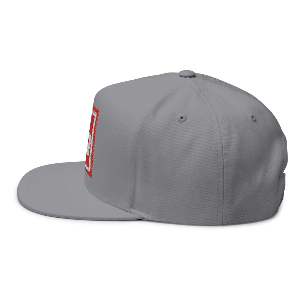 O - R Stamp Logo Flat Peak Cap - Off - Record