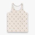 Off-Record All-Over Monogram Print Vest Cream & Red Accent - Off-Record®