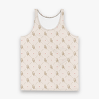 Off-Record All-Over Monogram Print Vest Cream & Red Accent - Off-Record®
