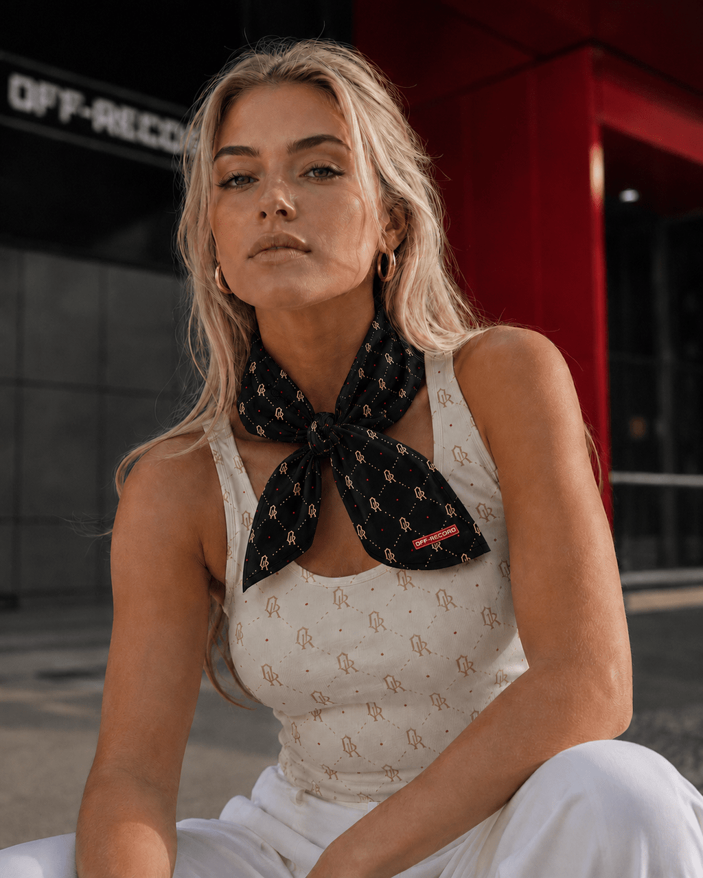 Off-Record All-over Print Bandana Black and Gold - Off-Record®