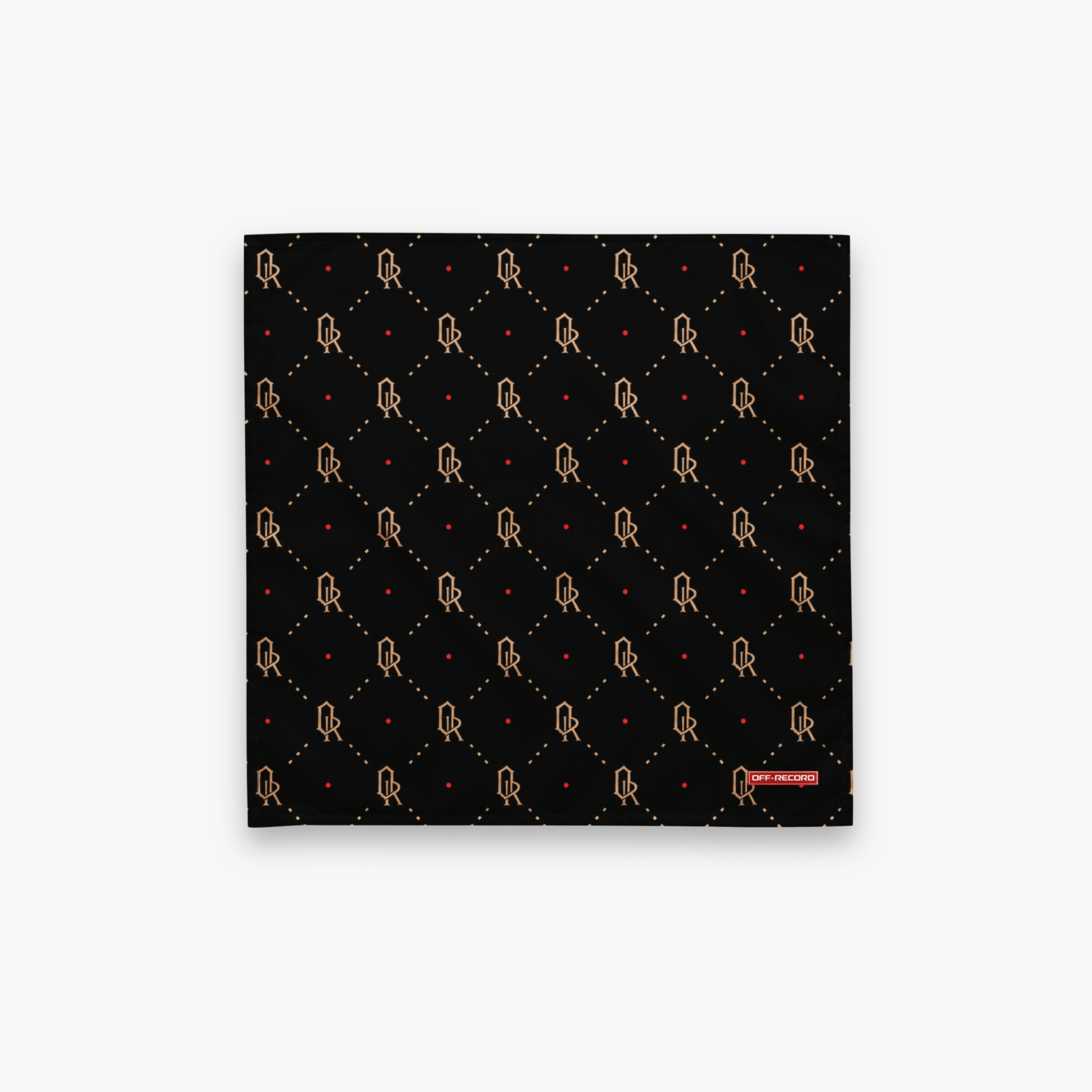 Off-Record All-over Print Bandana Black and Gold - Off-Record®