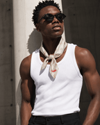 Off-Record All-over Print Bandana Cream and Gold - Off-Record®