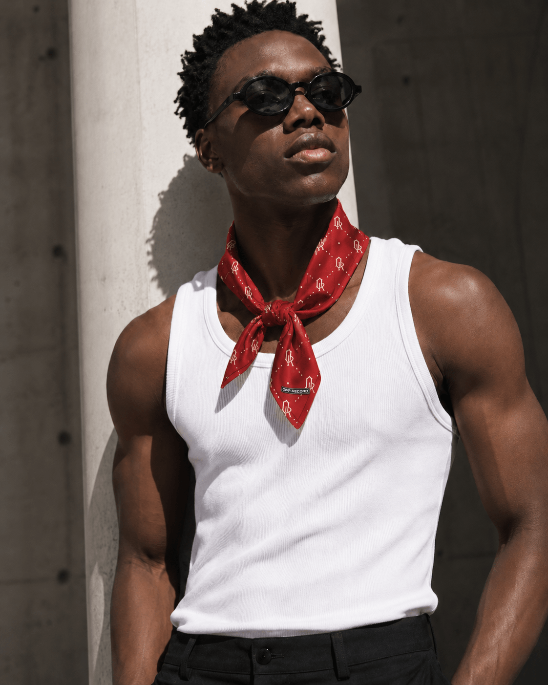Off-Record All-over Print Bandana Red and Gold - Off-Record®
