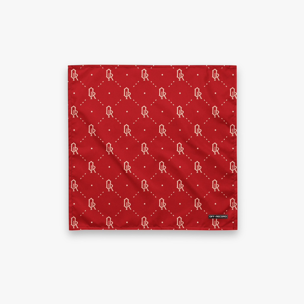 Off-Record All-over Print Bandana Red and Gold - Off-Record®