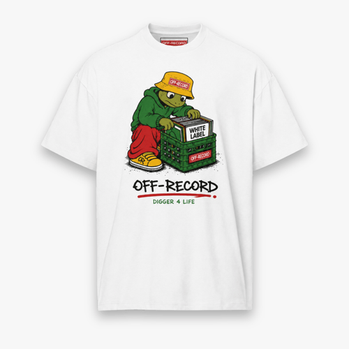 Off-Record Crate Digger Tee White Label - Off-Record®