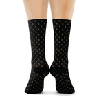 Off-Record Monogram All-Over-Print Socks - Black and Gold - Off-Record®