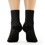 Off-Record Monogram All-Over-Print Socks - Black and Gold - Off-Record®