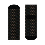 Off-Record Monogram All-Over-Print Socks - Black and Gold - Off-Record®