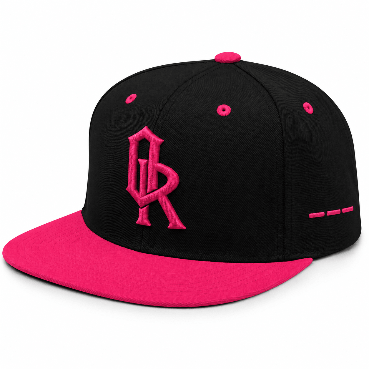 Off-Record OR Colourblock Cap with Contrast Peak in Black/Pink - Off-Record®