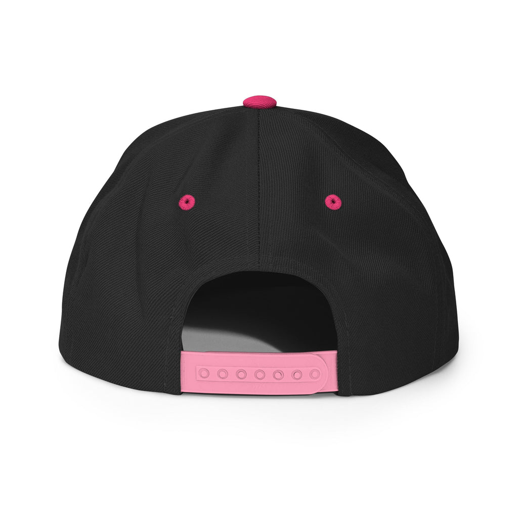 Off-Record OR Colourblock Cap with Contrast Peak in Black/Pink - Off-Record®
