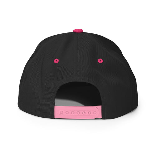 Off-Record OR Colourblock Cap with Contrast Peak in Black/Pink - Off-Record®