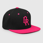 Off-Record OR Colourblock Cap with Contrast Peak in Black/Pink - Off-Record®
