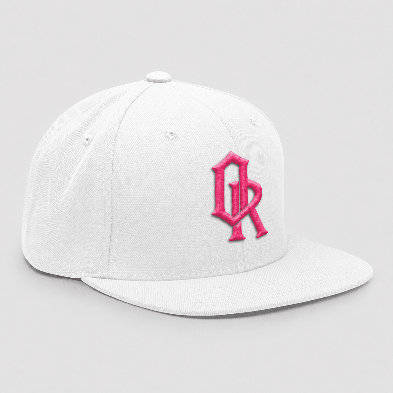Off-Record OR Colourblock Cap with Contrast Peak in Black/Pink and White/Pink - Off-Record®