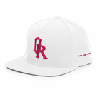 Off-Record OR Colourblock Cap with Contrast Peak in Black/Pink and White/Pink - Off-Record®