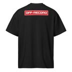 Off-Record reverse stamp tee black t-shirt back view