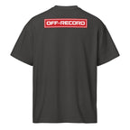 Off-Record reverse stamp tee vintage black tshirt back view