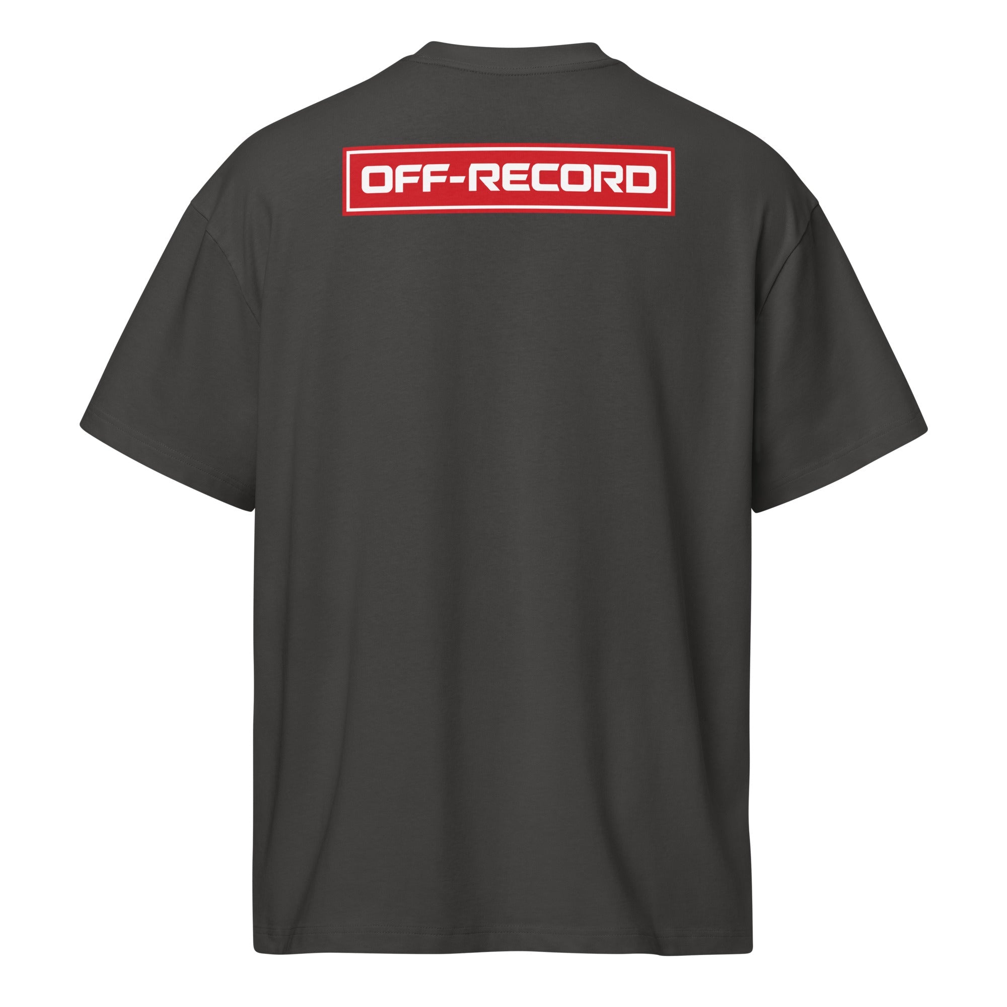 Off-Record reverse stamp tee vintage black tshirt back view