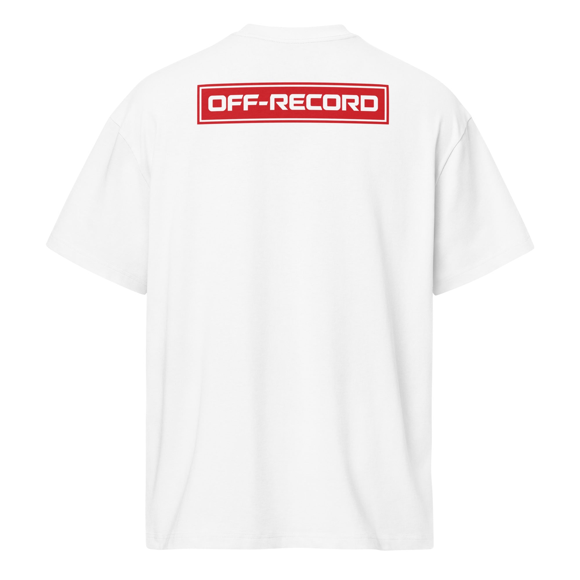 Off-Record reverse stamp tee white back view