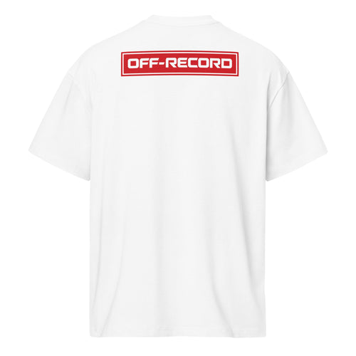 Off-Record reverse stamp tee white back view