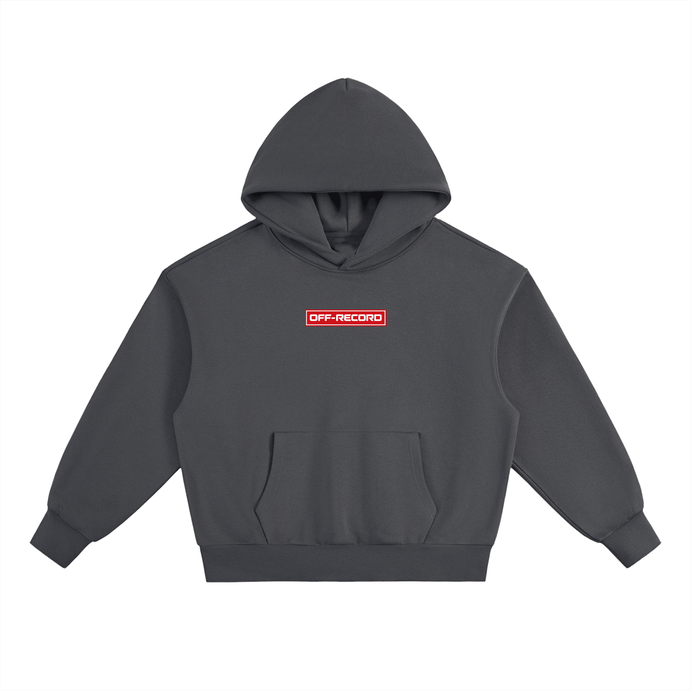 Stamp Logo Fleece Hoodie - Off - Record