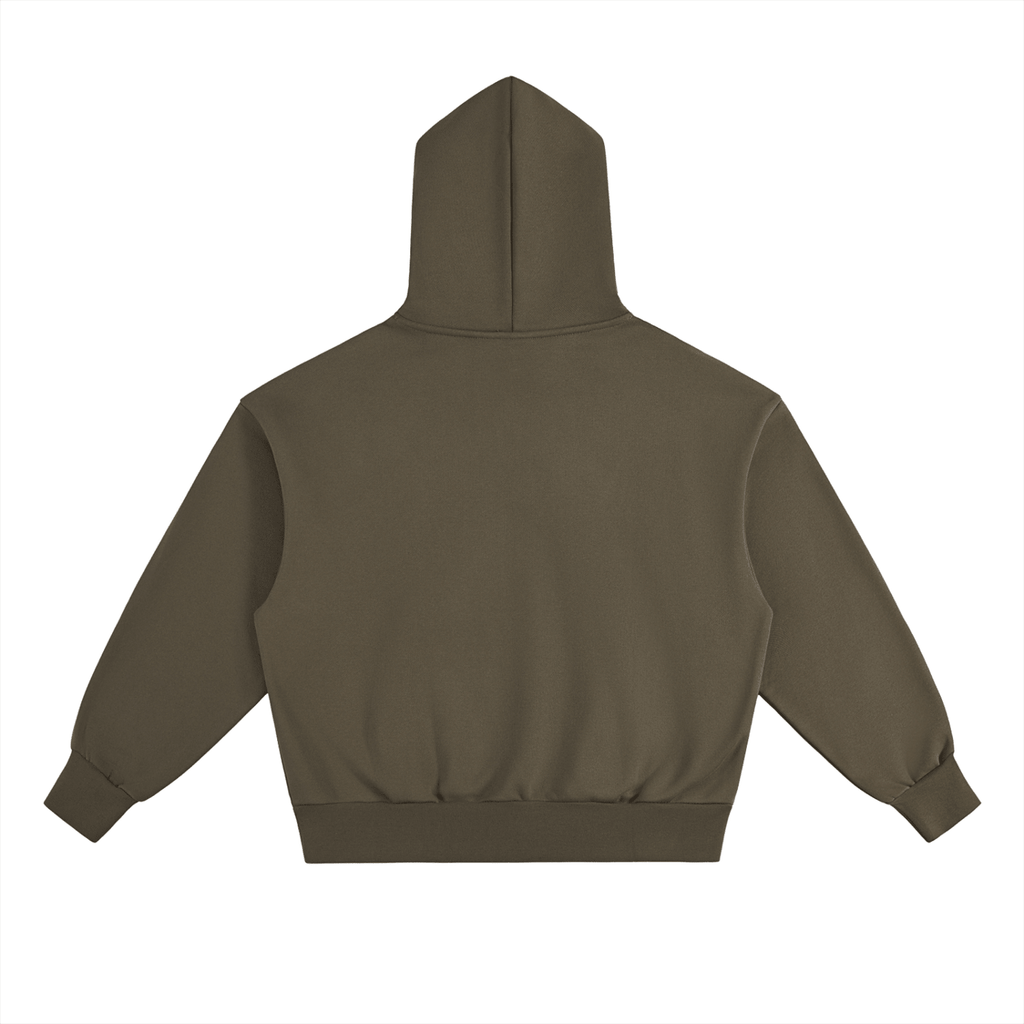 Stamp Logo Fleece Hoodie - Off - Record