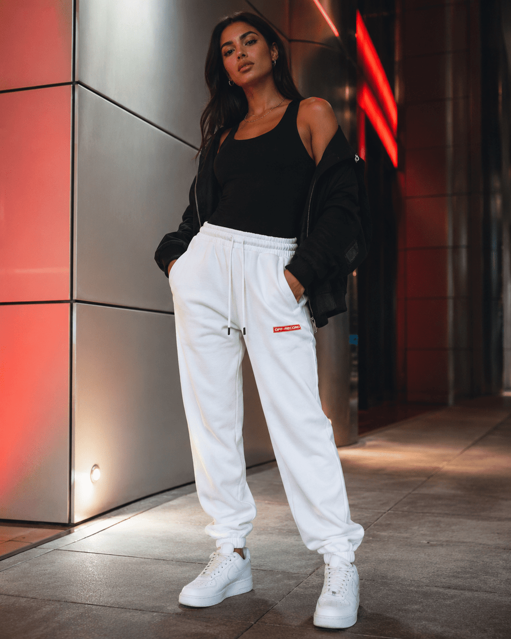 Stamp Logo Fleece Joggers - Off - Record