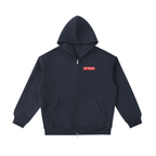 Stamp Logo Zip Hoodie - Off - Record