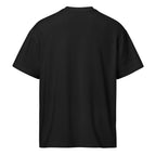 Black t-shirt on a white background