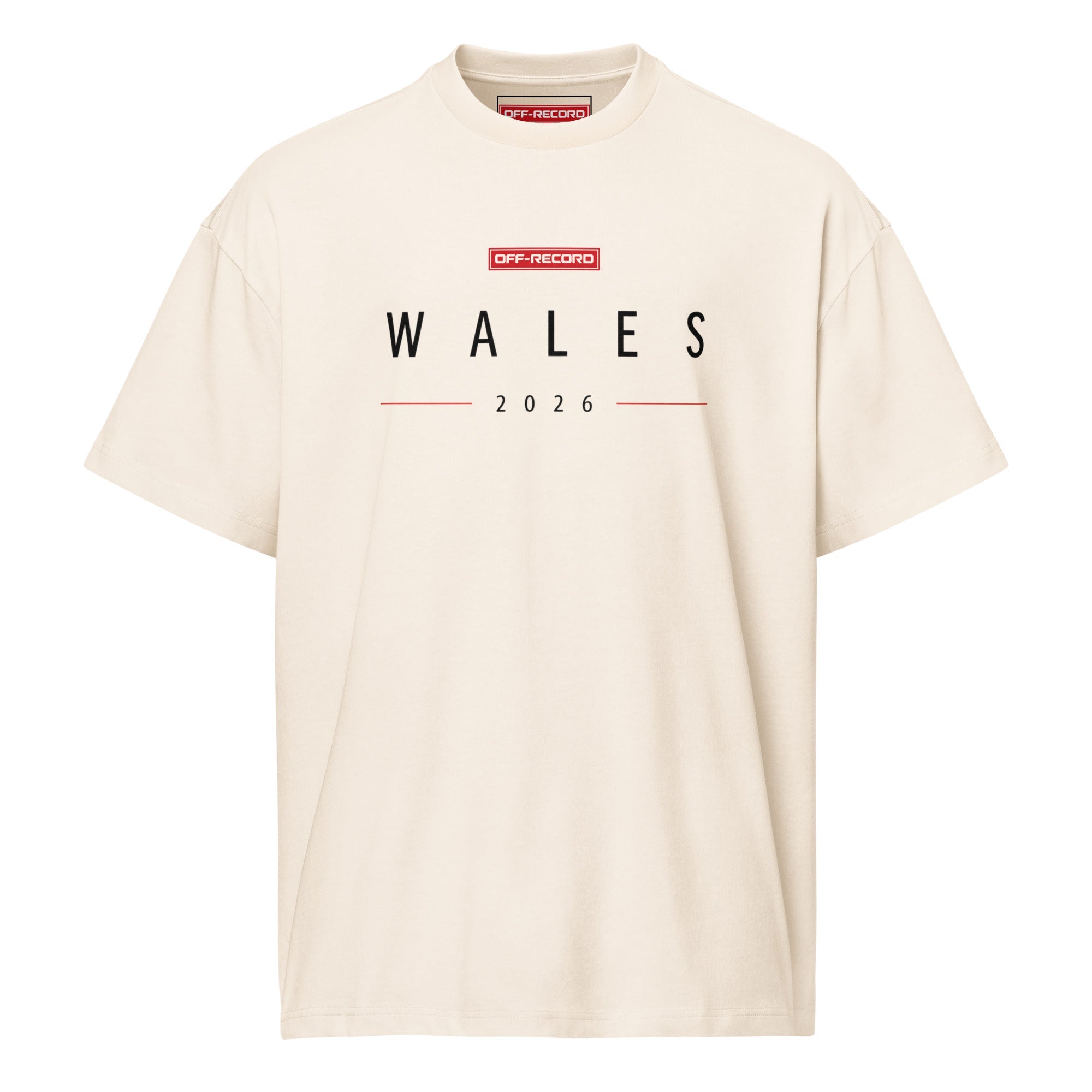 Wales 2026 Box Tee - Off - Record