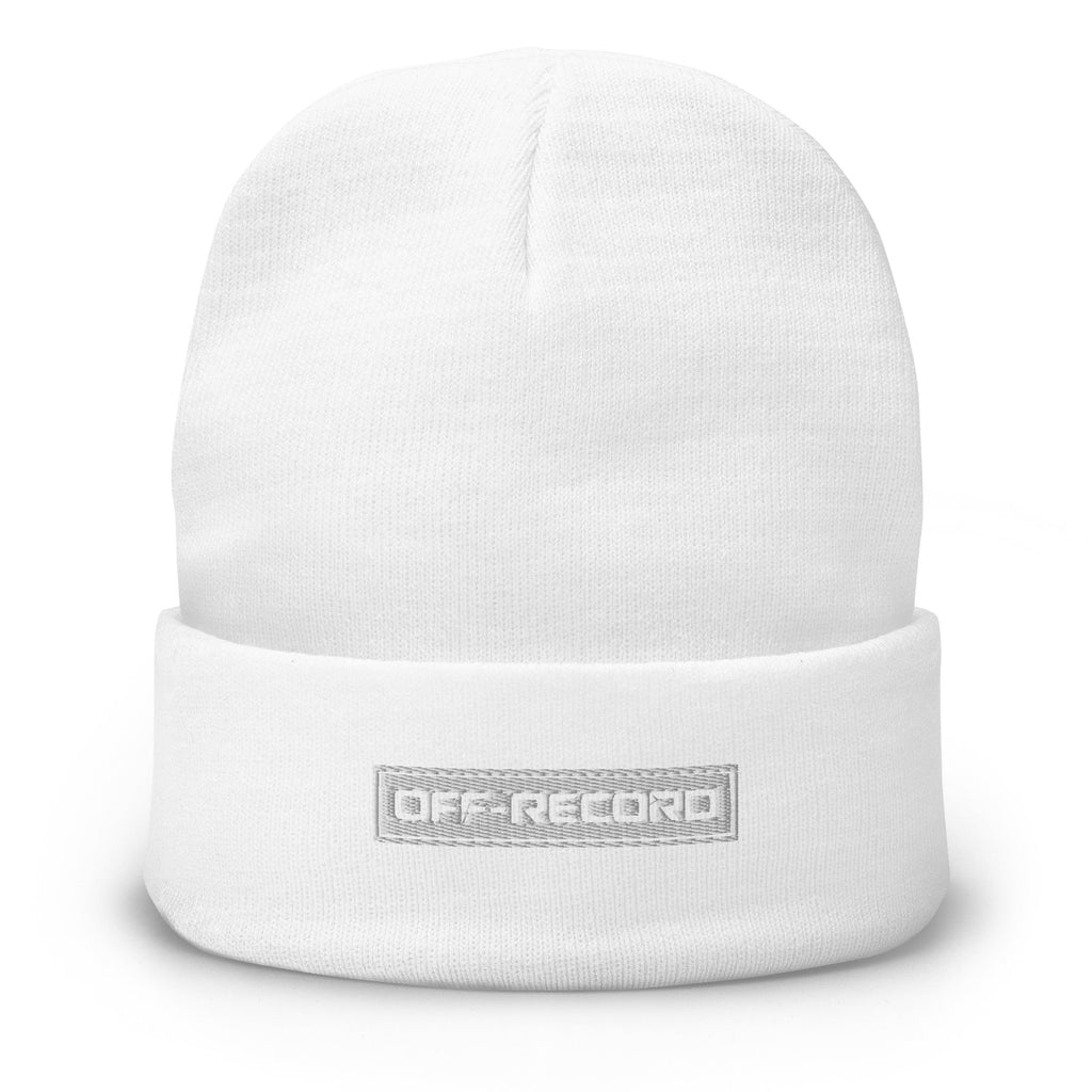 White Stamp Beanie - Off - Record