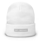 White Stamp Beanie - Off - Record