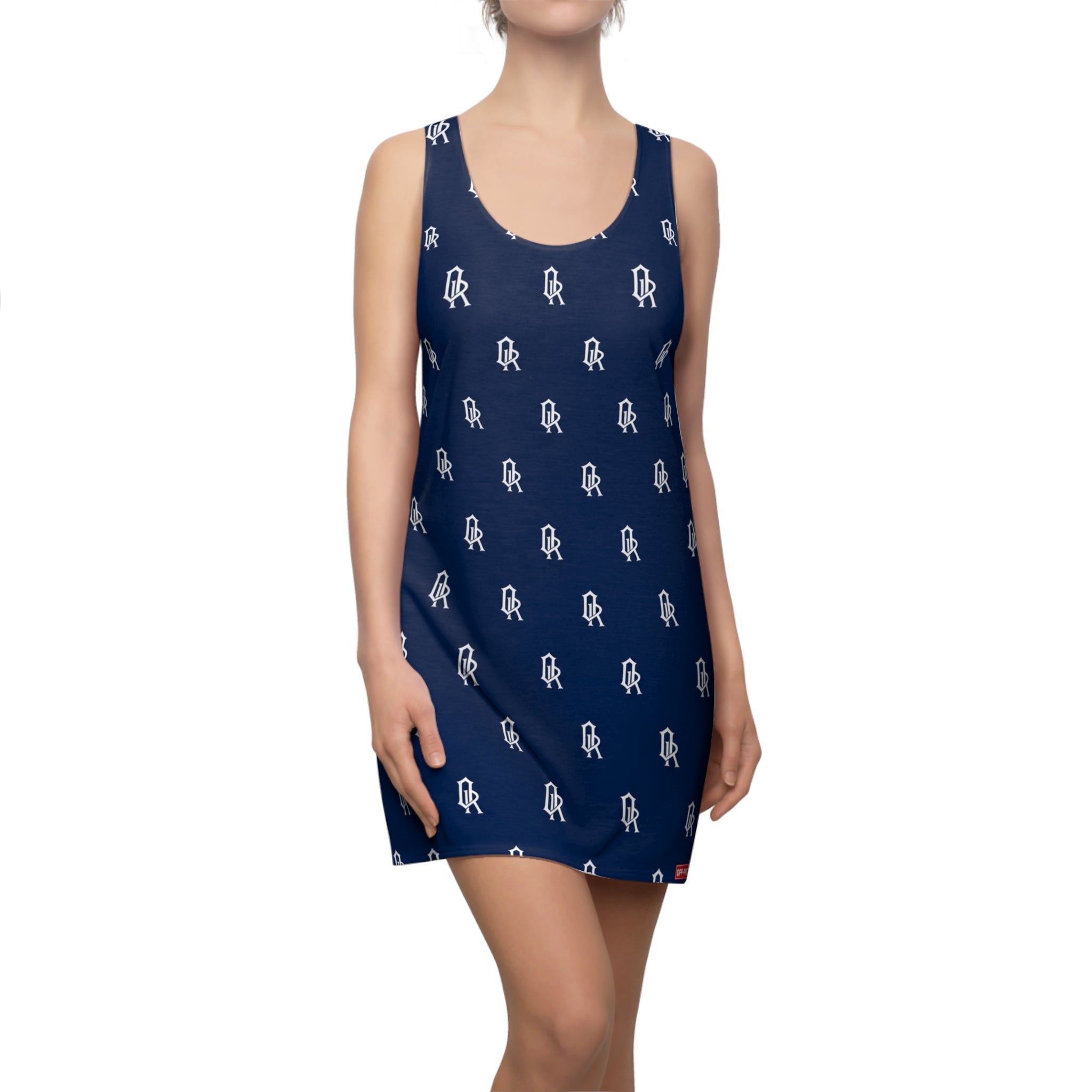 Women's Navy Monogram Racerback Dress - Off-Record®