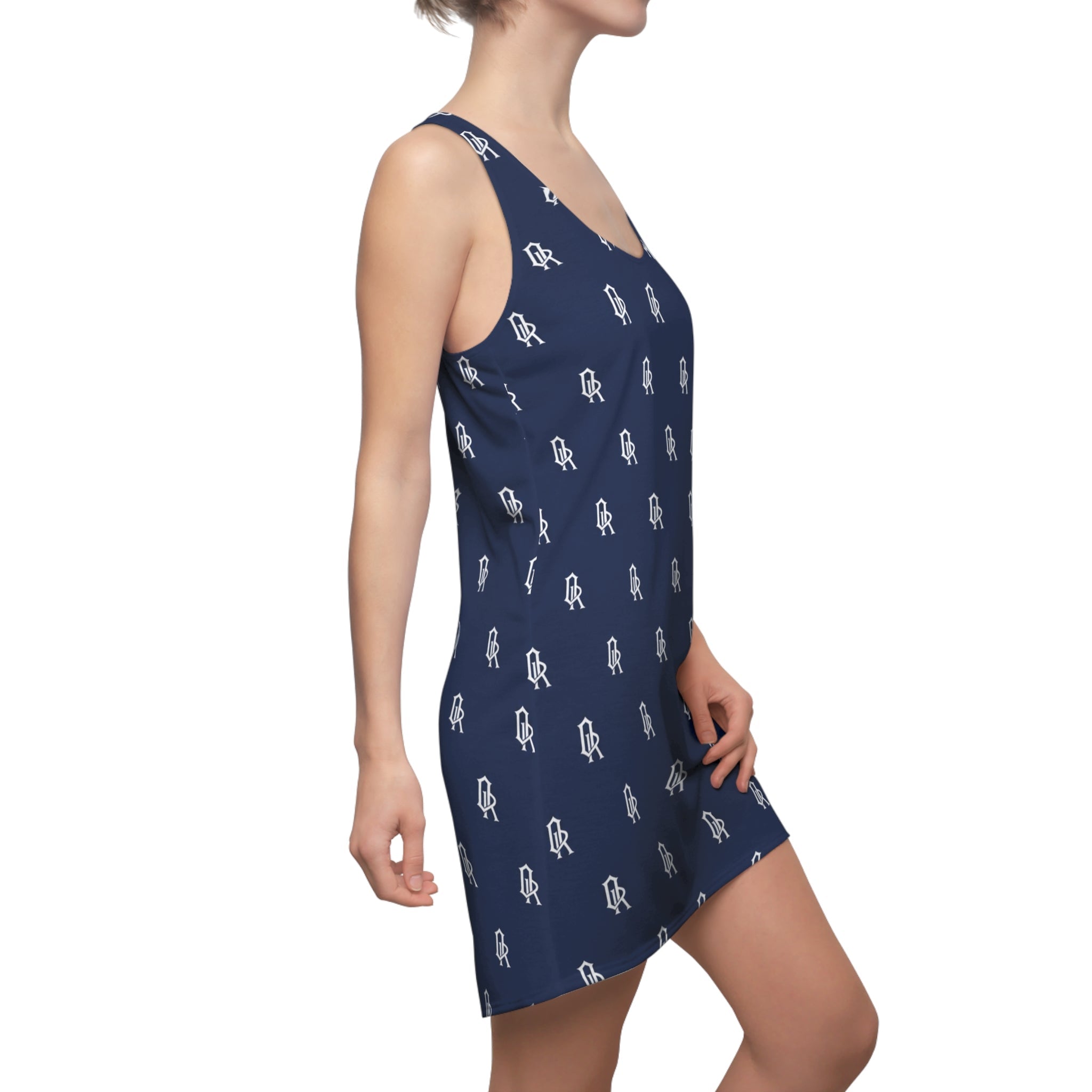 Women's Navy Monogram Racerback Dress - Off-Record®